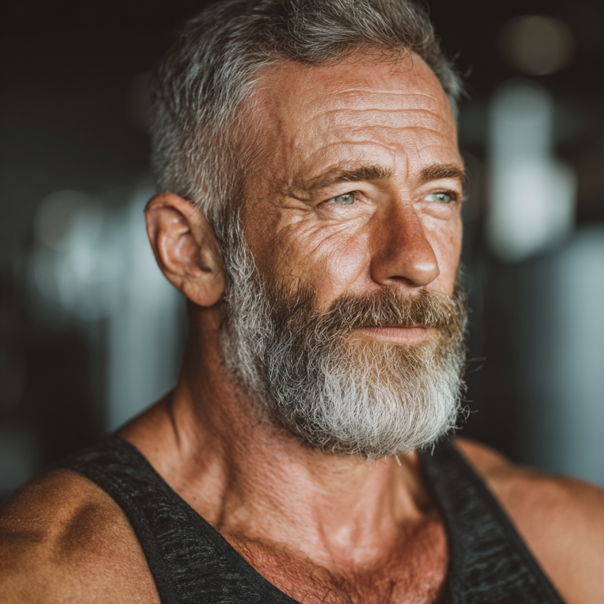 Група людей старшого віку займається йогою в парку